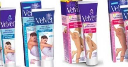 Norėdami depiliacijai pasirinkite "Velvet Cream"