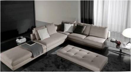 Moduliniai kampiniai sofos: tipai, dydžiai ir pasirinkimo taisyklės