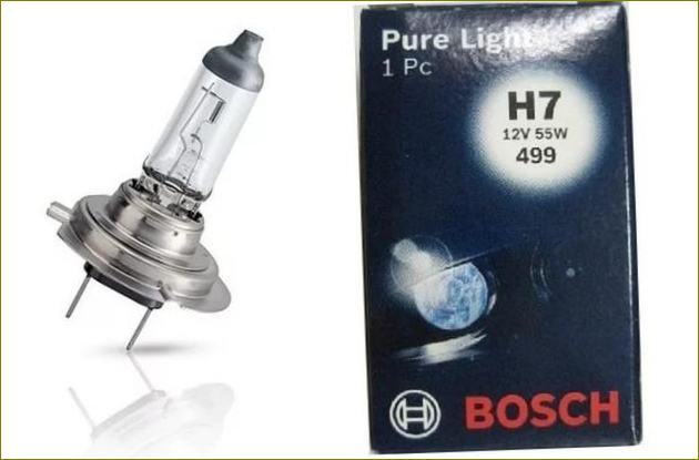 H7 lempučių, skirtų artimosioms šviesoms, įvertinimas