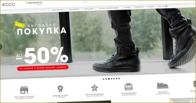 ECCO - internetinė batų, rankinių, aksesuarų parduotuvė