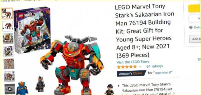 Geležinio žmogaus rinkinys iš Lego Marvel 