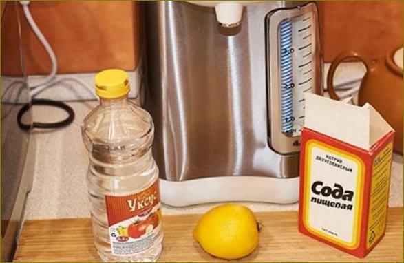 Acto, citrinos ir valgomosios sodos valymas termoforui valyti