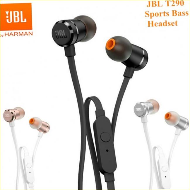 100 % originalios JBL T290 3,5 mm laidinės stereofoninės muzikinės ausinės Sportinės aiškios žemų dažnių ausinės 1 mygtuko nuotolinio valdymo pultas rankinio skambinimo režimu su mikrofonu| Ausinės ir ausinės | Aliexpress