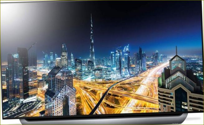 LG OLED55C8 televizoriaus specifikacijos
