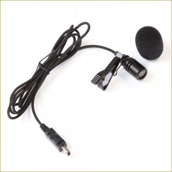 MP5 mini USB lavaliere mikrofonas