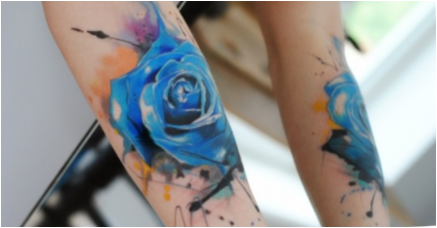 Akvarelė tatuiruotė mergaitėms