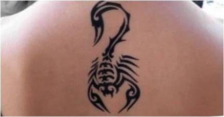 Tatuiruotė Scorpio mergaitėms